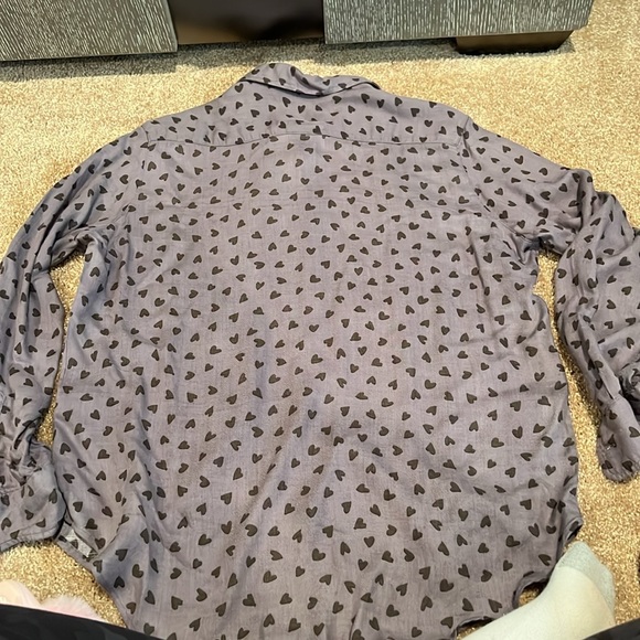 Frank and Eileen classic fit heart button down black and grey - Picture 3 of 4